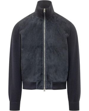 Tom Ford Mock Collar Jacket - Blue