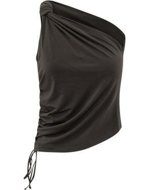Pinko One Shoulder Top - Black