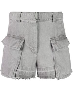 Sacai Cargo Denim Shorts - Gray
