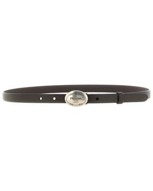 Prada Logo Belt - White