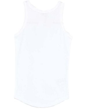 Herskind Solid Round Neck Top - White