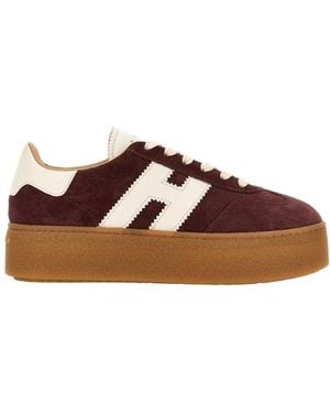 Hogan Color Block Sneakers - Brown