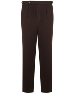 BOSS Dark Tapered Trousers - Brown