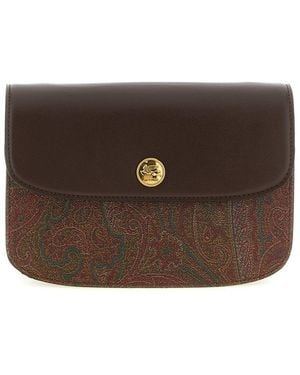 Etro Paisley Print Small Crossbody Bag - Brown