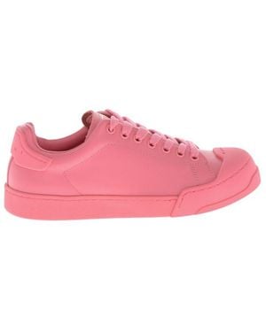 Marni Low Leather Sneakers - Pink