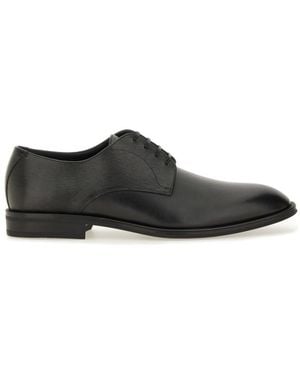BOSS Leather Lace Up Shoes - Black