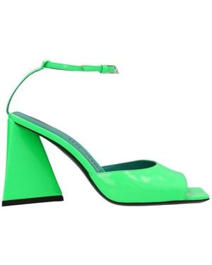 The Attico Open Toe Heels - Green