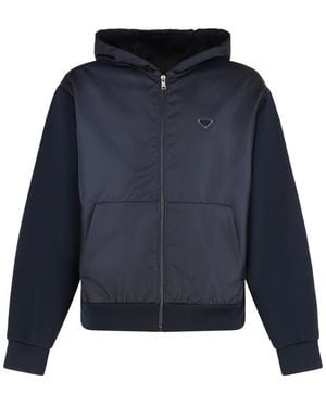 Prada Hood Sweatshirts - Blue
