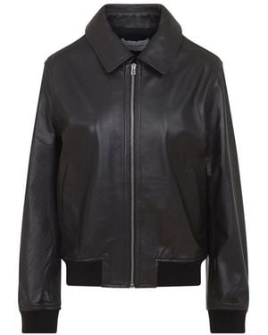 Yves Salomon Shirt Collar Jacket - Black