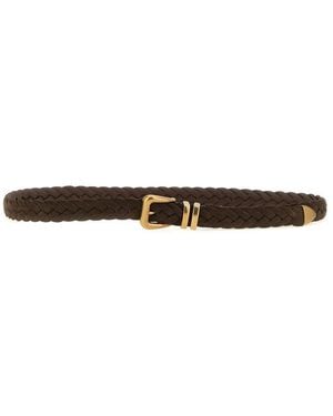 Brunello Cucinelli Woven Belt - White