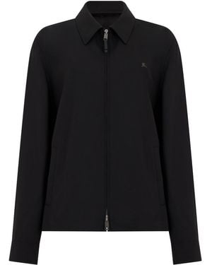 Burberry Shirt Collar Jacket - Black