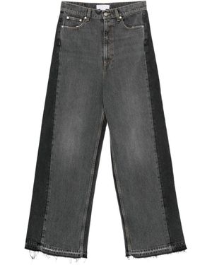 Stella McCartney Cotton Blend Wide-Leg Pants - Gray