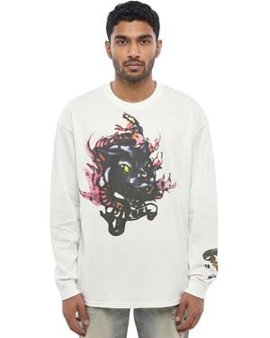 DIESEL Graphic Print T-Shirt - White