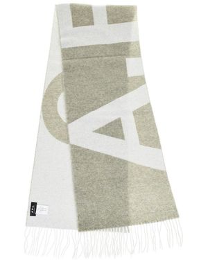A.P.C. Logo Scarf - White