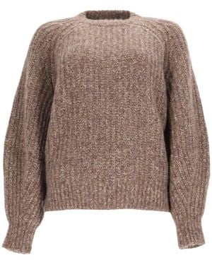 Brunello Cucinelli Knitted Round Neck Sweater - Brown