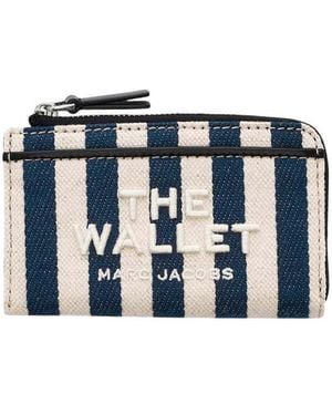Marc Jacobs Striped Logo Wallet - Blue