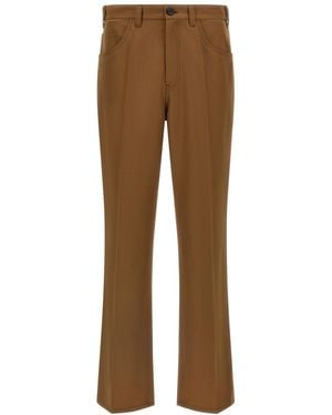 Marni Flat Front Pants - Brown