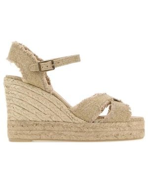 Castañer Canvas Wedges - Natural