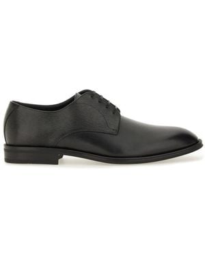 BOSS Leather Lace Up Shoes - Black