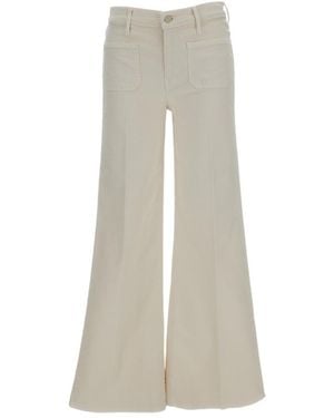 Mother Flared High Rise Jeans - White