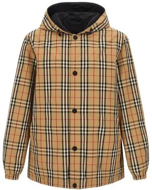 Burberry Check Hood Jacket - Natural