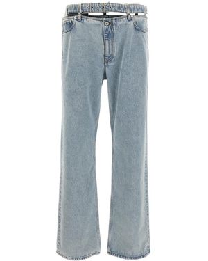 Y. Project 'Evergreen Y Belt' Jeans - Blue