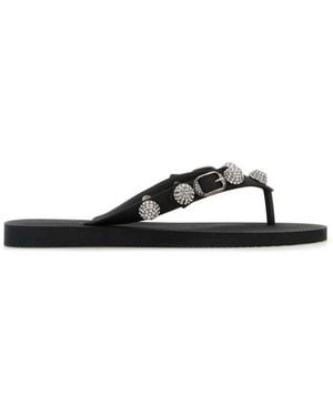 Balenciaga Slip On Slippers - Black