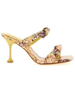 Alexandre Birman Floral Clarita Heels - Metallic