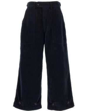 Cellar Door Wide-Leg Corduroy Pants - Blue