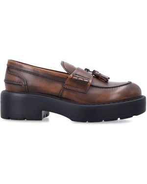 Miu Miu Tassel Loafers - Brown
