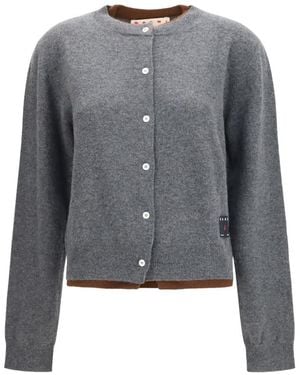 Marni Logo Round Neck Sweater - Gray