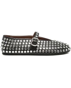 Alaïa Round Toe Ballet Flats - Black