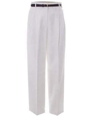 Max Mara Relaxed Pleated Pants - White