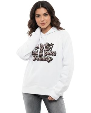 DSquared² Graphic Hood Sweatshirt - White