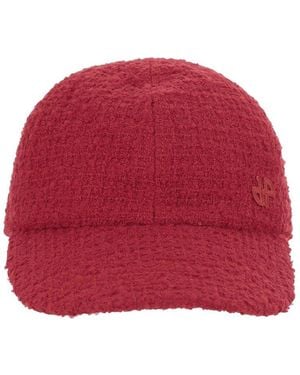 Patou Baseball Cap Tweed Wool - Red