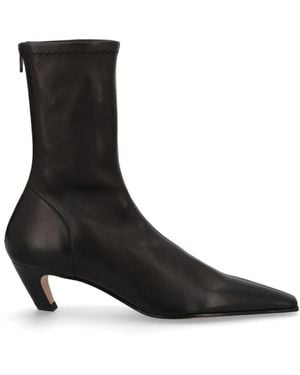 KHAITE Arizona Stretch Ankle Boot - Black