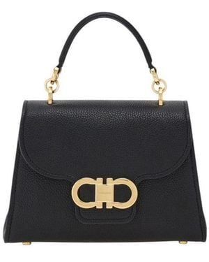 Ferragamo Double Gancini Xs Satchel - Blue