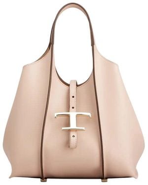 Tod's T Timeless Mini Tote - Natural