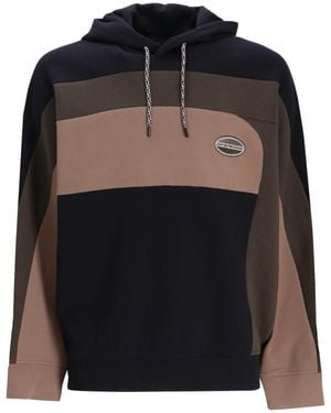 Emporio Armani Colorblock Regular Fit Hooded Sweatshirt - Black