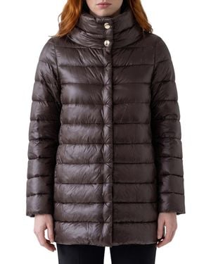 Herno Dark Quilted Jacket - Brown
