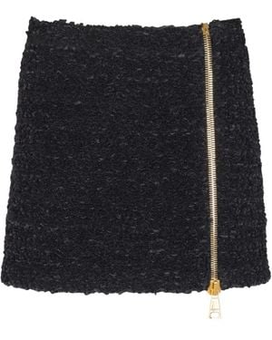Balmain Tweed Mini Skirt - Black