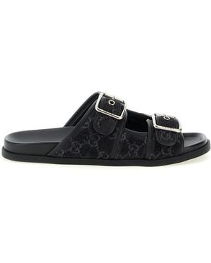 Gucci Logo Sandals - Black