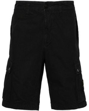 Stone Island Logo Slim Shorts - Black