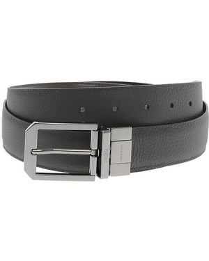 ZEGNA Reversible Textured Belt - Black