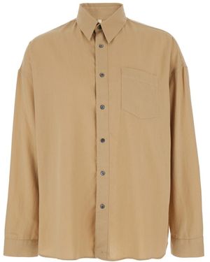 sunflower Relaxed Solid Shirts - Natural
