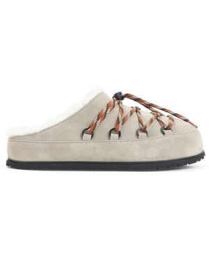 Prada Solid Deserto Mules - Natural