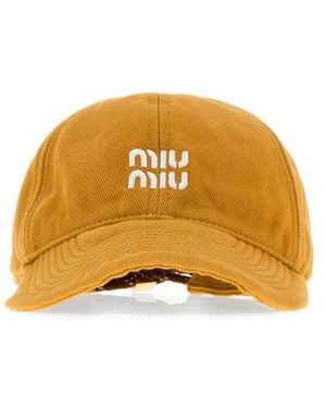 Miu Miu Brandy Logo Baseball Hat - Metallic