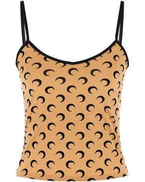 Marine Serre Sleeveless Tops - Brown