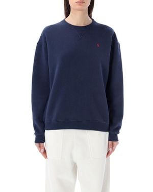 Polo Ralph Lauren Crew Neck Fleece Sweatshirt - Blue