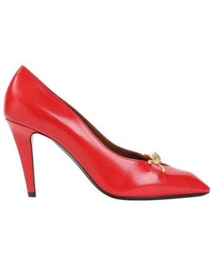 Versace Leather Clelia Court Shoes - Red